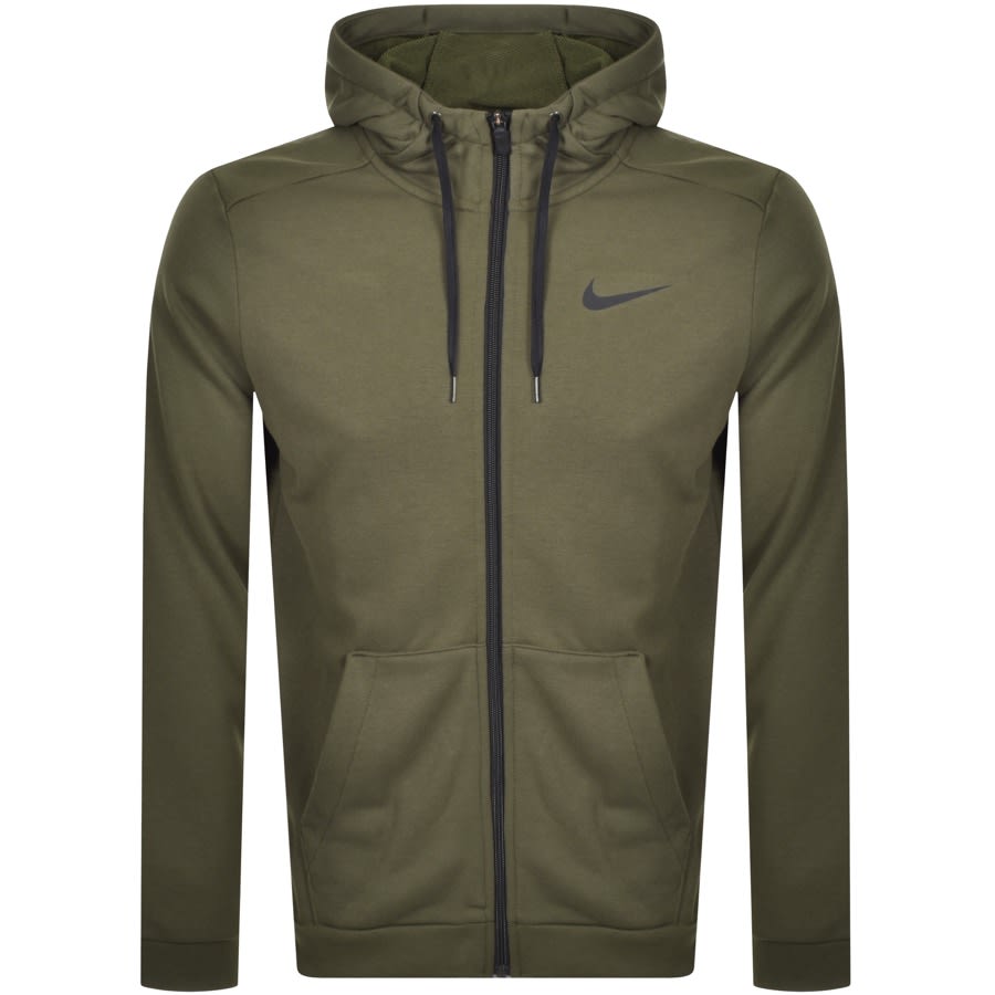Alternative Image for ProductNike Training Full Zip Dri Fit Logo Hoodie Green1